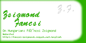 zsigmond fancsi business card